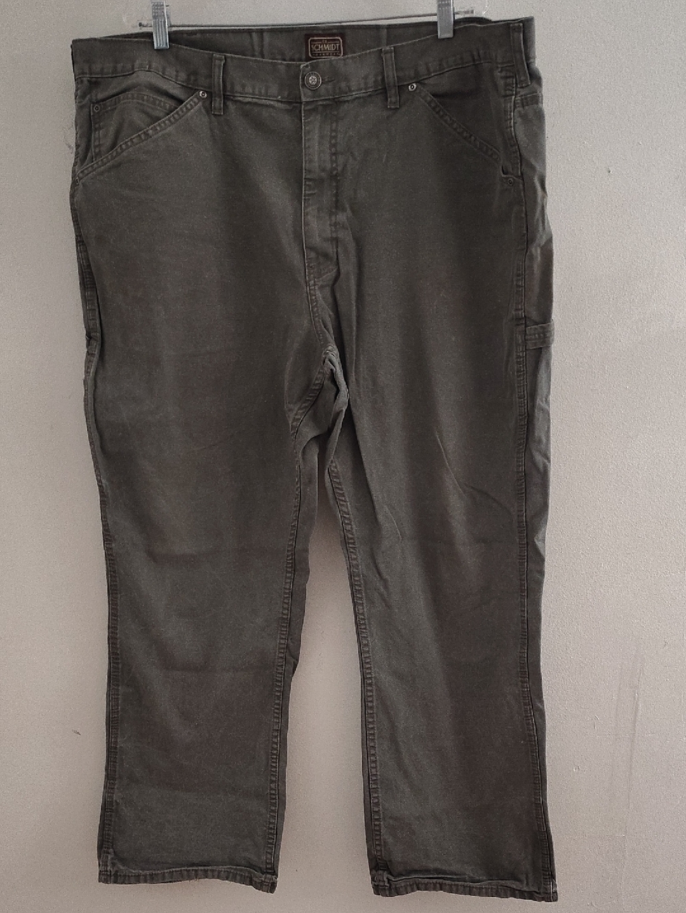 C.E SCHMIDT Men's Straight Work Jeans in Dark Gray